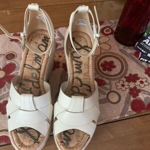 Sam Edelman Cream Espadrille Sandals